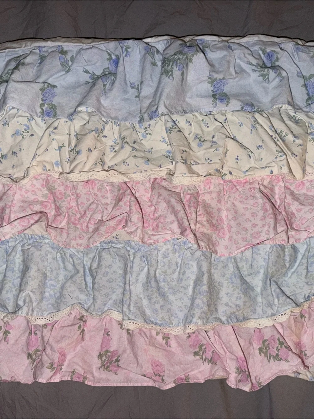 Love Shack Fancy x Pottery Barn Teen Floral Ruffle Pillowcase in Pastel Colors